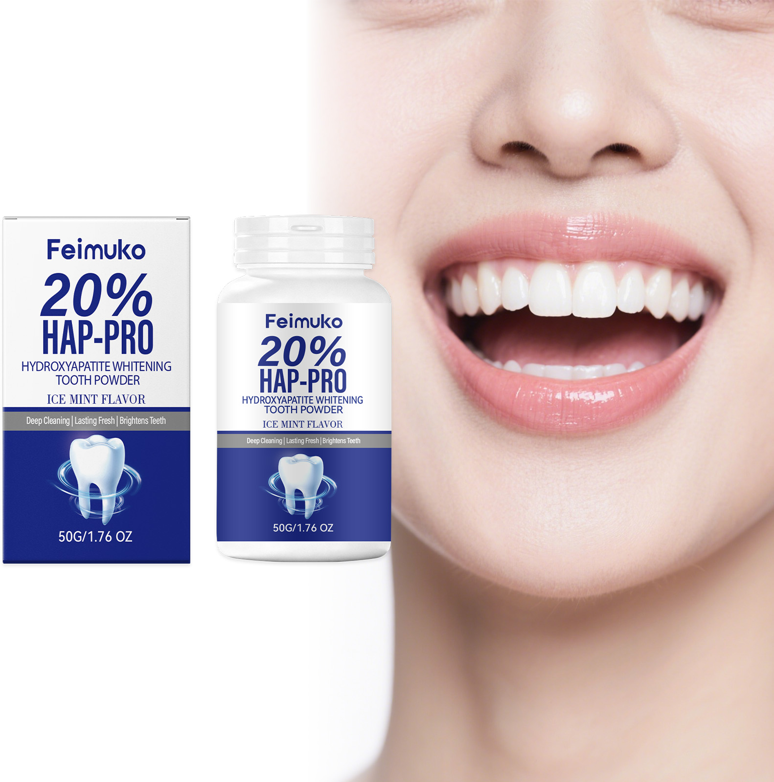 Teeth Whitening Essence - 20% Hydroxyapatite Tooth Powder Remove Plaque