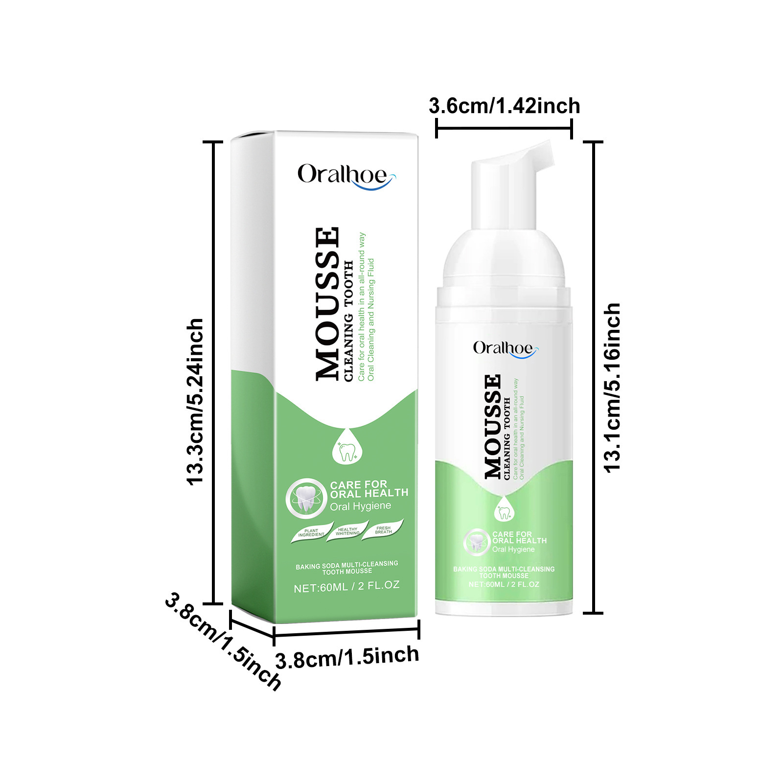 Teeth Whitening Foam Toothpaste - Portable Travel Size Whitening Foam Mousse