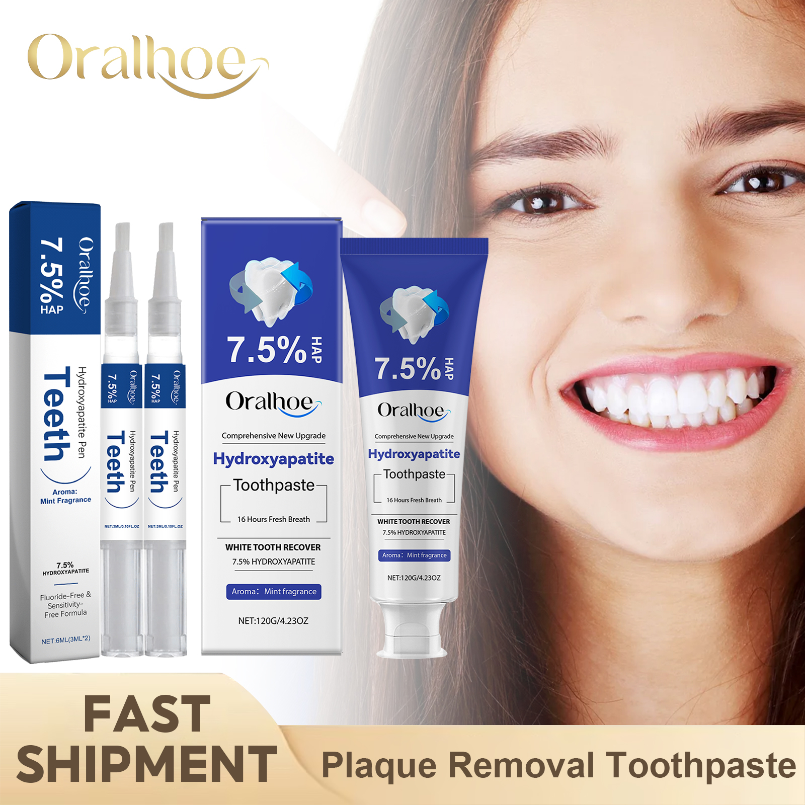 Teeth Whitening Gum - Hydroxyapatite Teeth Care Product Whitening Toothpaste