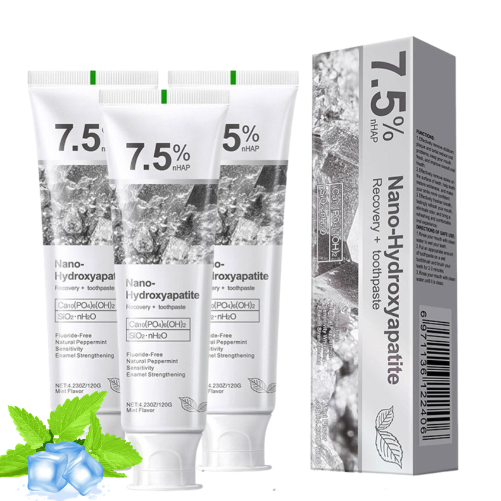 Teeth Whitening Gum - 7.5% Nano Hydroxyapatite Toothpaste Whitening Gentle