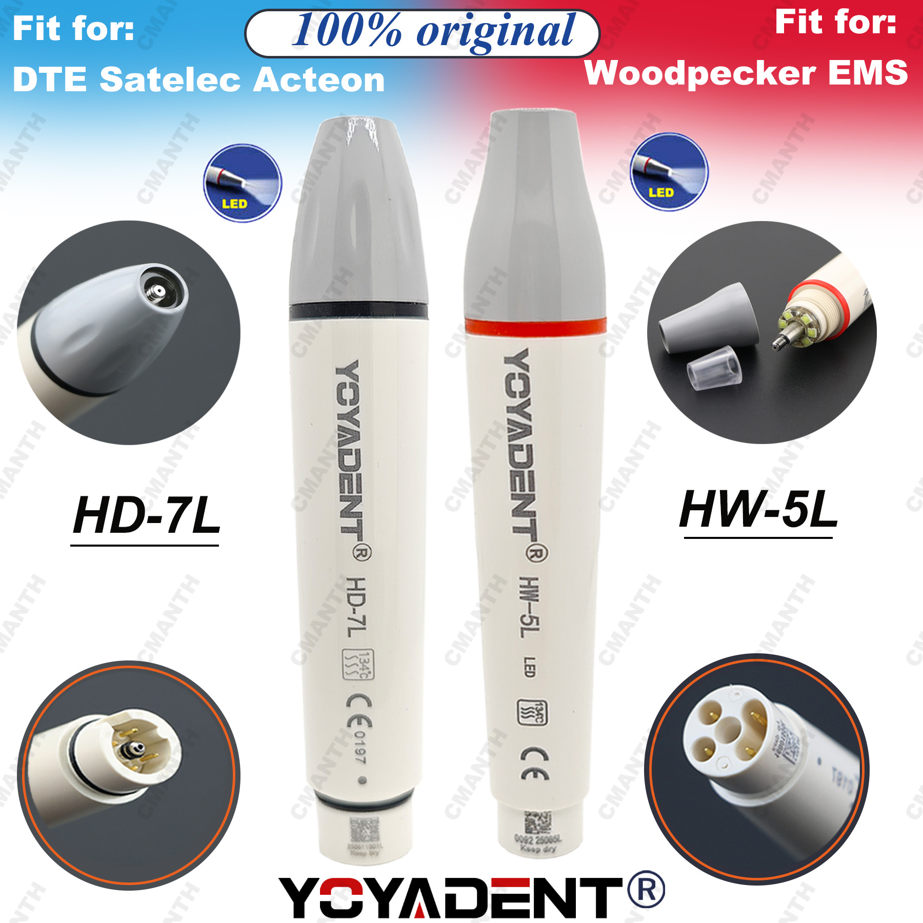 Teeth Whitening Led Light - Dental Ultrasonic Scaler Handpiece Fit For