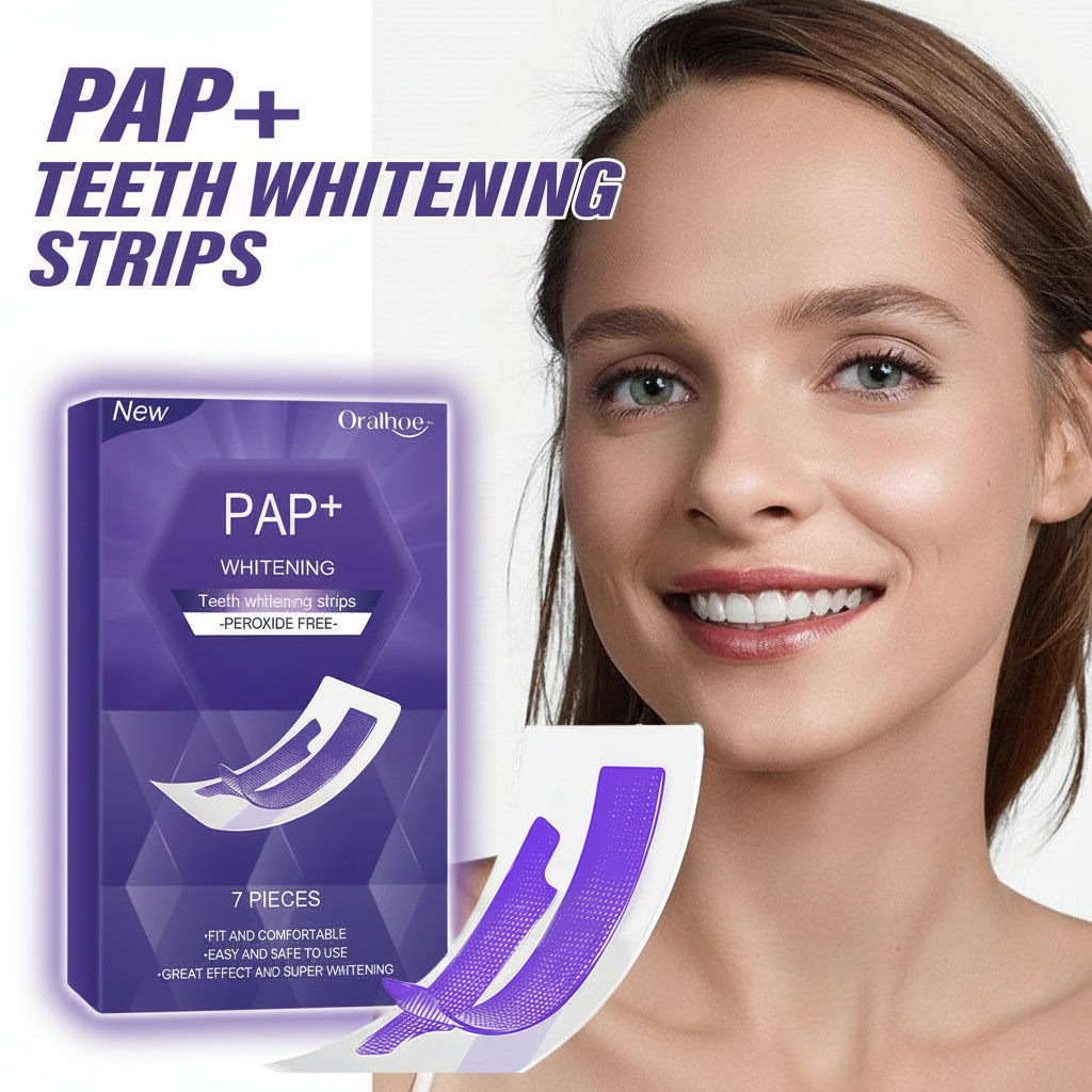 Teeth Whitening/Bleaching - Purple Teeth Whitening Strips Bleaching Stains