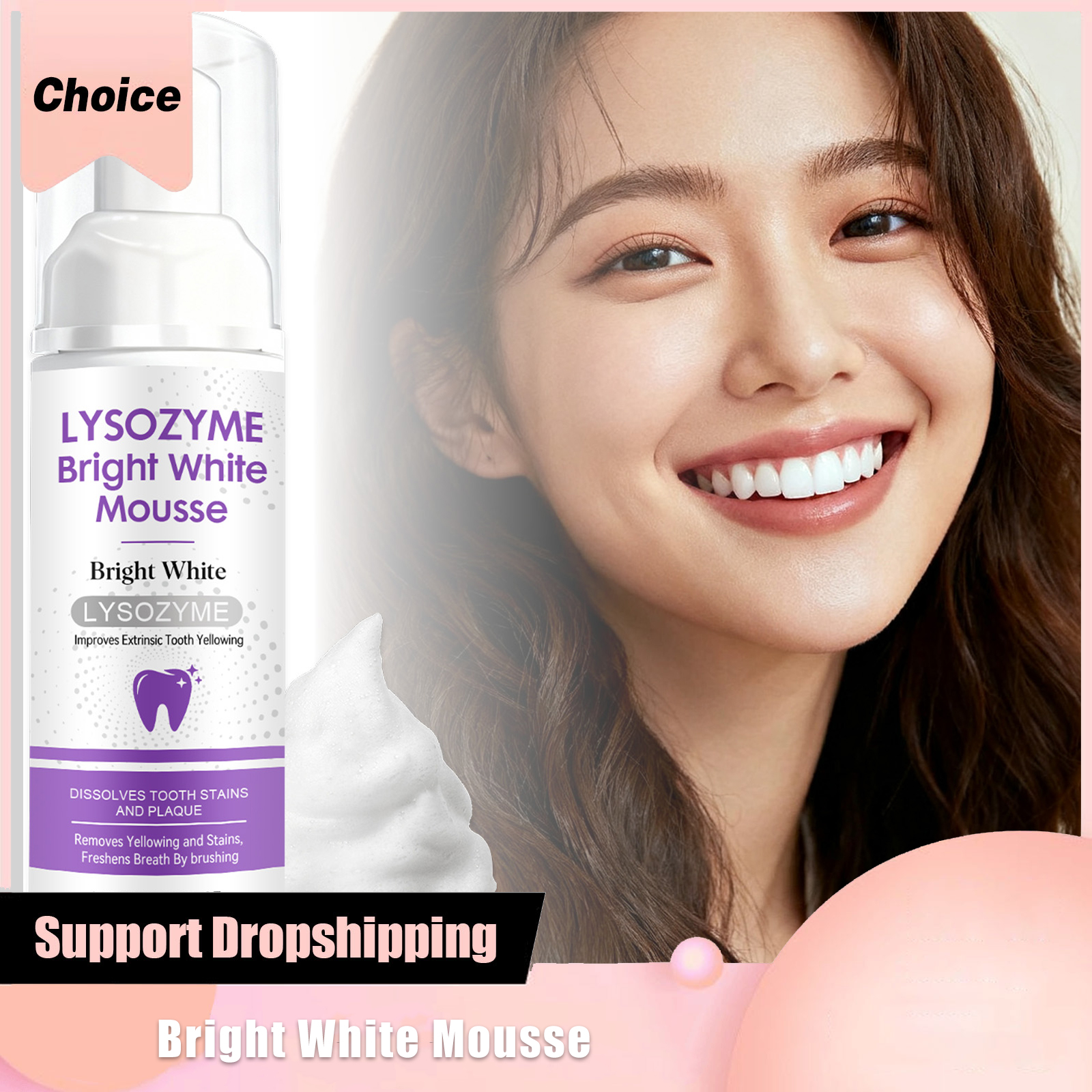Teeth Whitening Yellow Teeth - Hydroxyapatite White Teeth Mousse Repairs Enamel