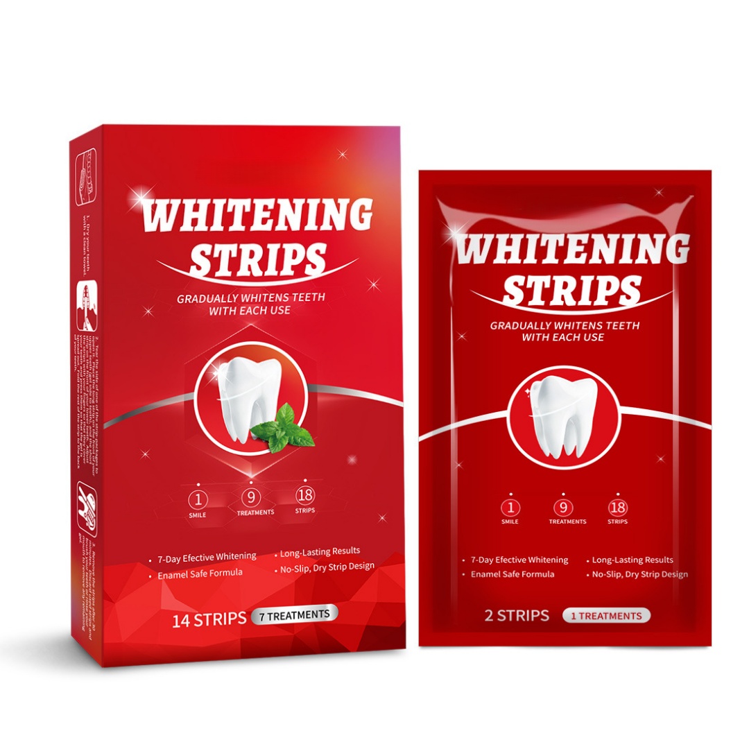 Teeth Whitening Kit At Home - 7pairs/box Teeth Whitening Strips Plaque Stains