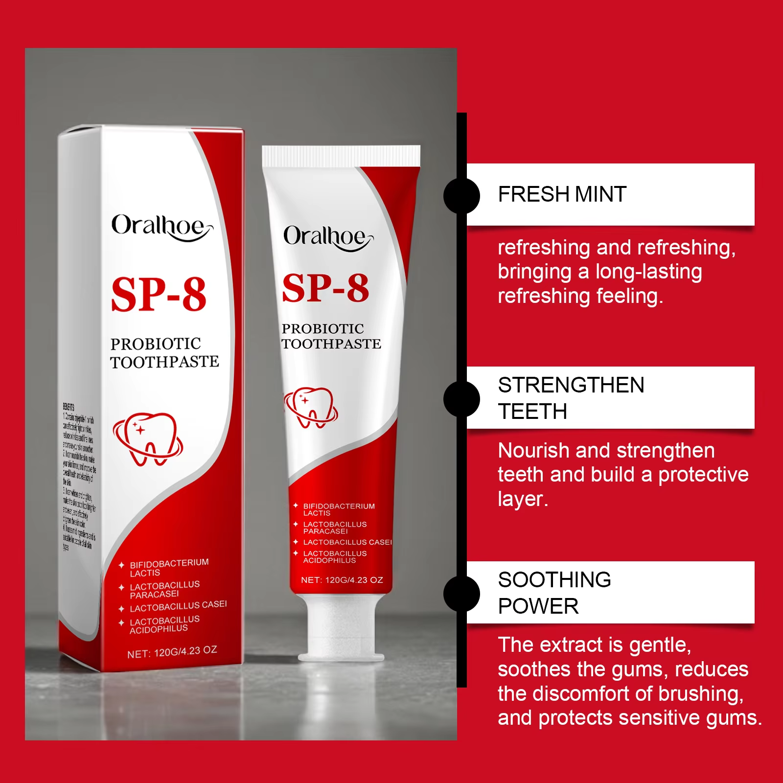 Sp-8 Probiotic Toothpaste Brig - Teeth Whitening Gum ulasan dan harga