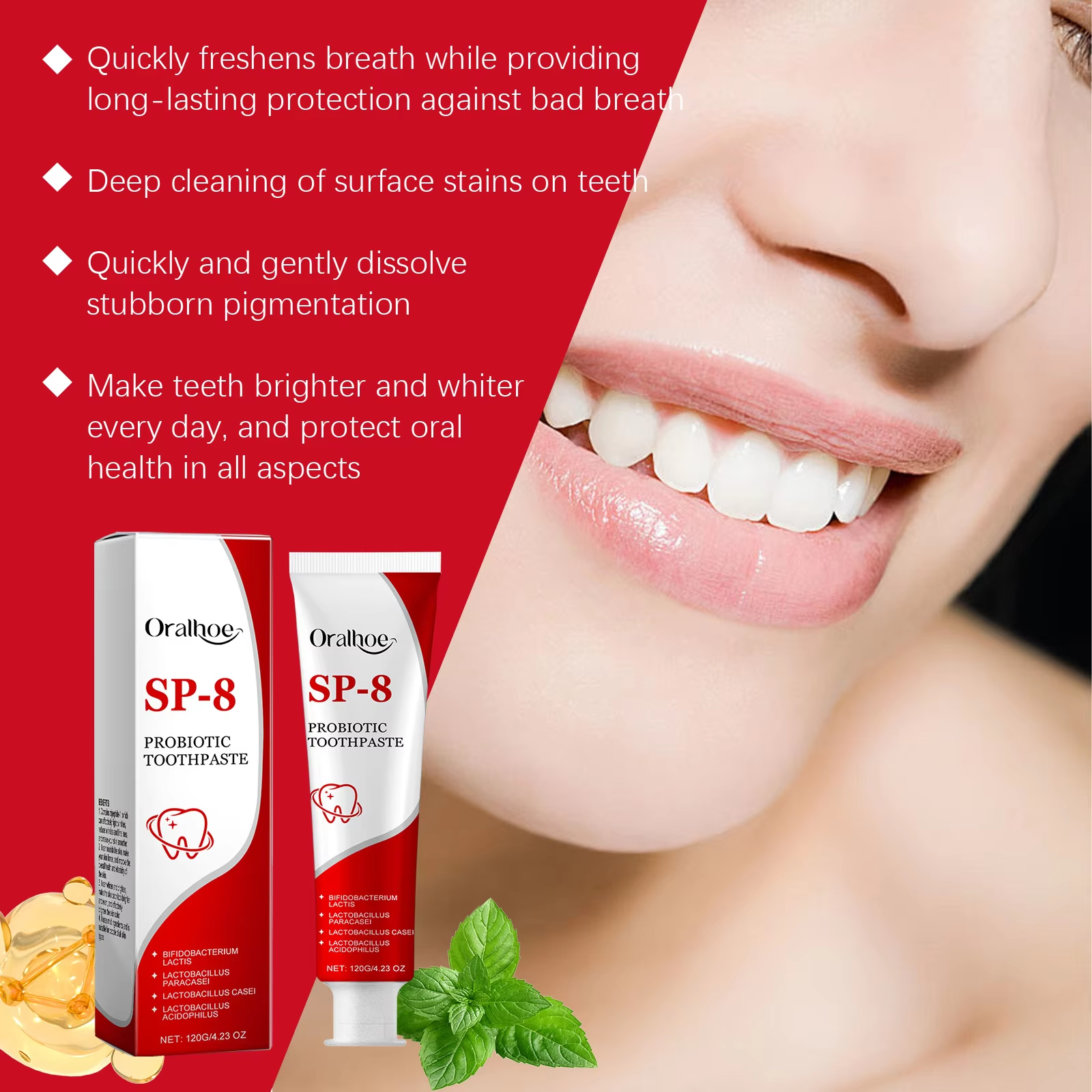 Sp-8 Probiotic Toothpaste Brig - Teeth Whitening Gum ulasan dan harga