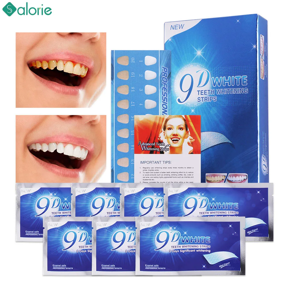 9D Teeth Whitening Stickers Mi - Teeth Whitening Yellow Teeth ulasan dan harga