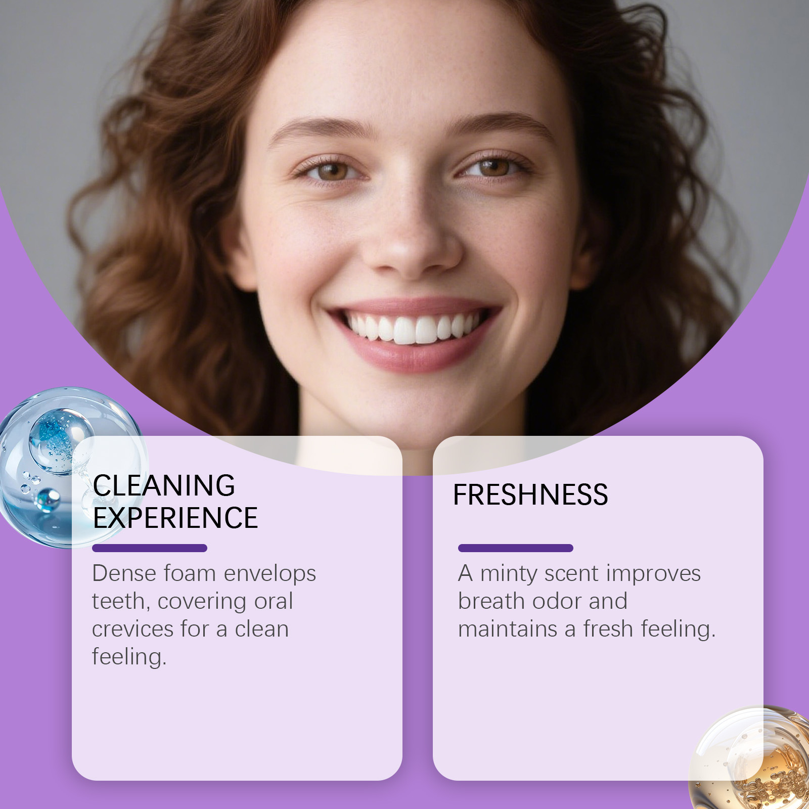 Feimuko Purple Toothpaste Foam - Teeth Whitening Foam Toothpaste ulasan dan harga