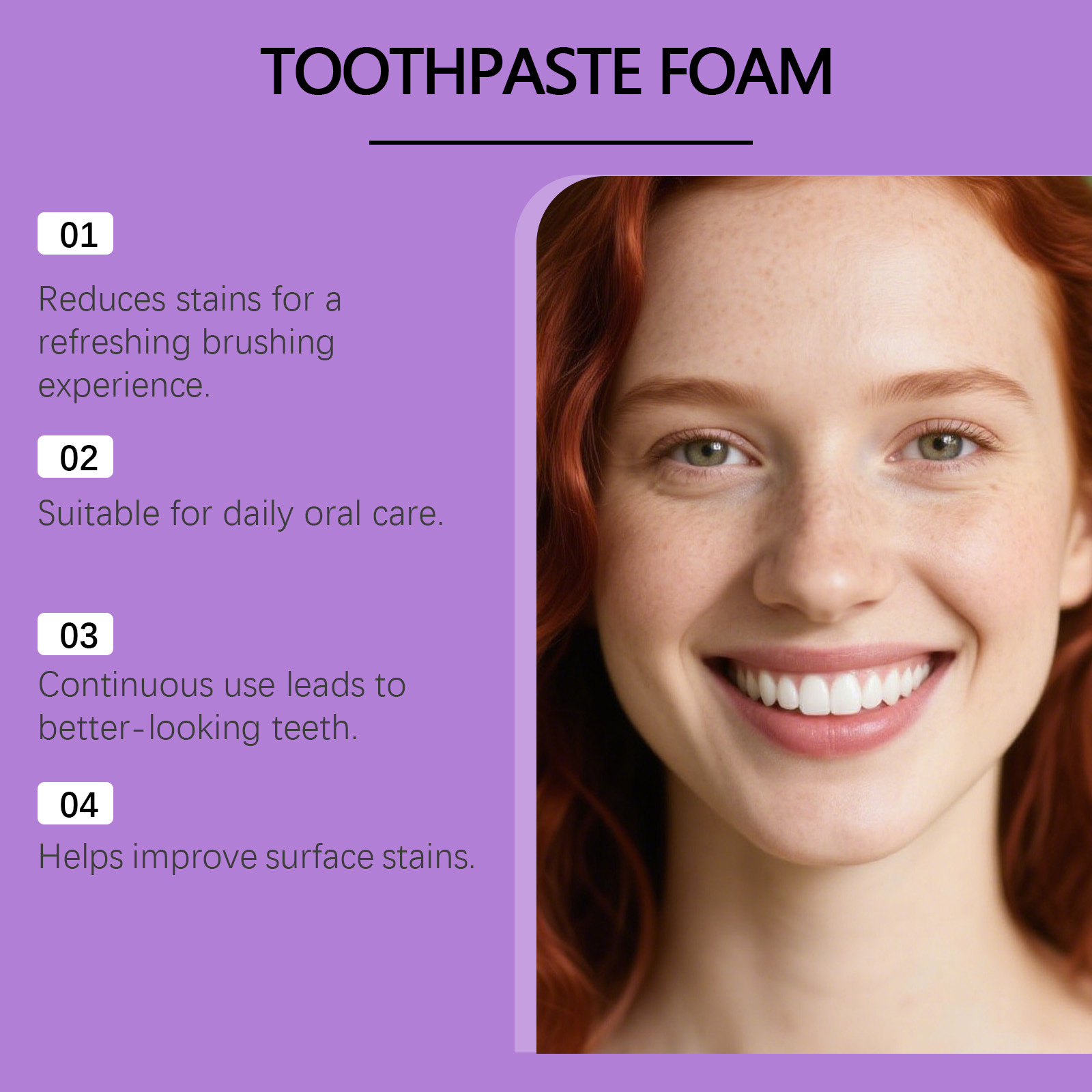 Feimuko Purple Toothpaste Foam - Teeth Whitening Foam Toothpaste ulasan dan harga