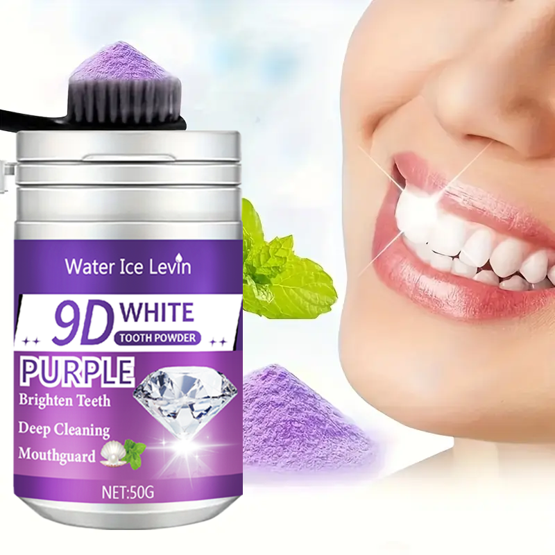 9D White Purple Toothpowder. B - Teeth Whitening Essence ulasan dan harga