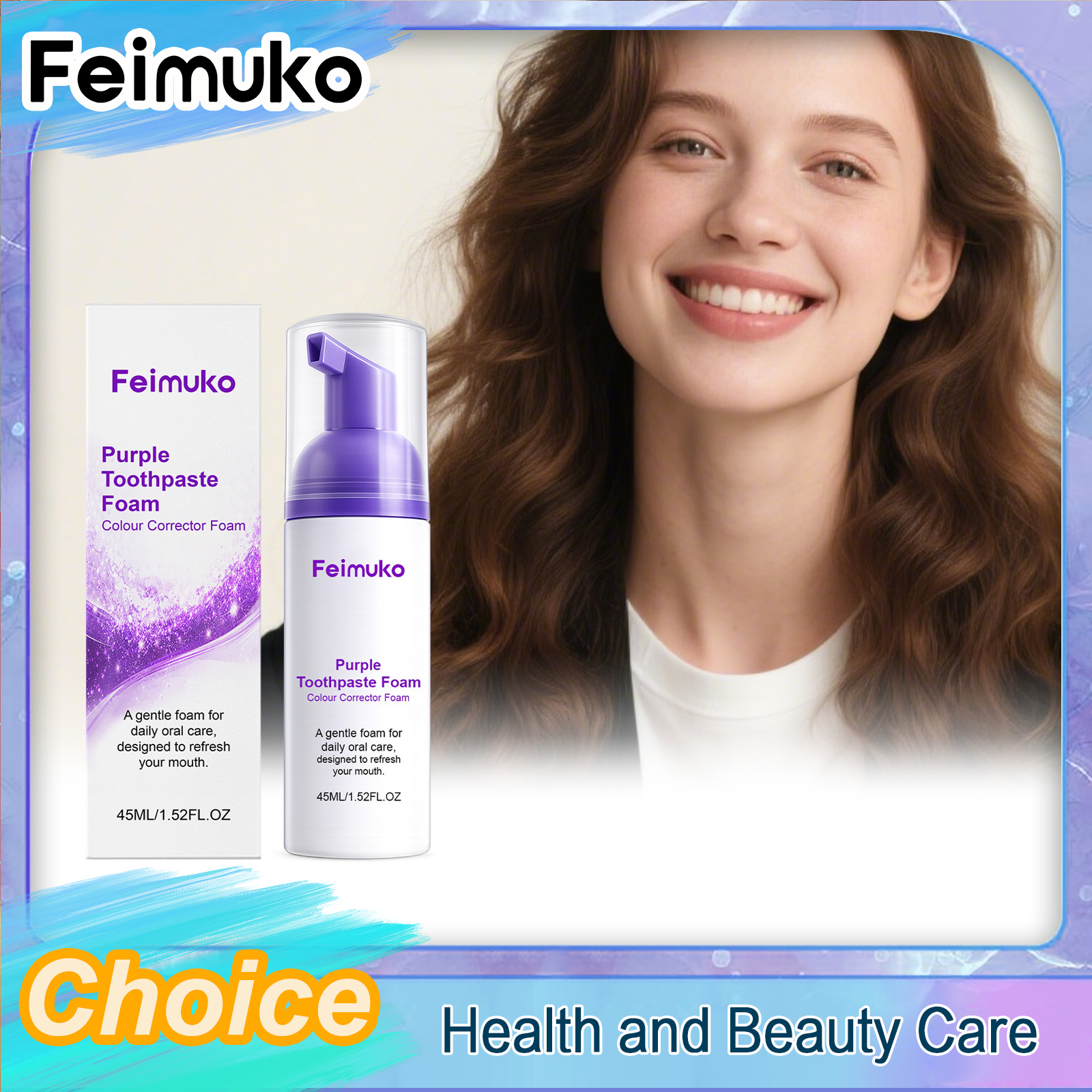 Feimuko Mousse Toothpaste Clea - Teeth Whitening Foam Toothpaste ulasan dan harga