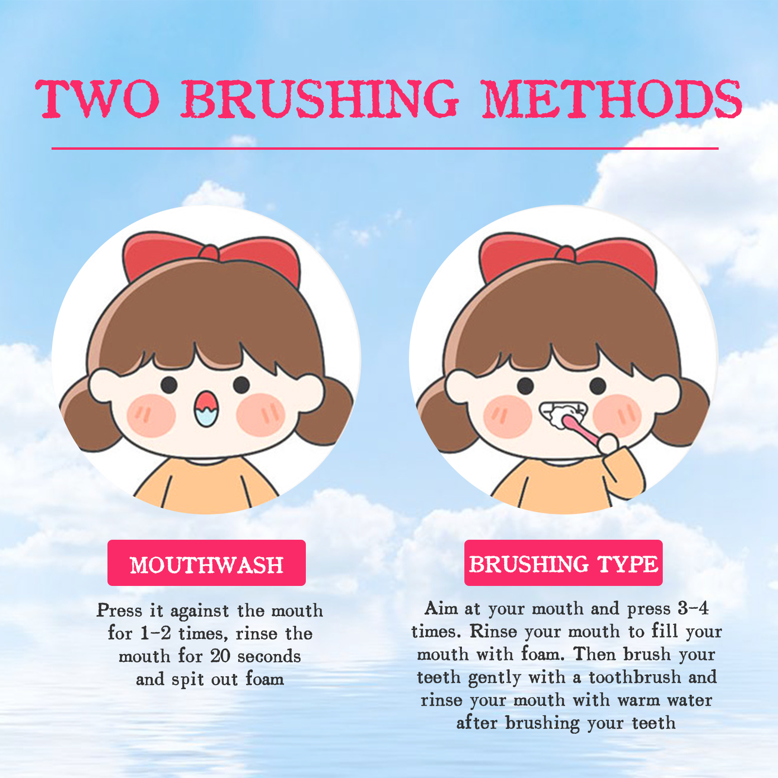 Strawberry-Flavored Kids' Foam - Teeth Whitening Foam Toothpaste ulasan dan harga