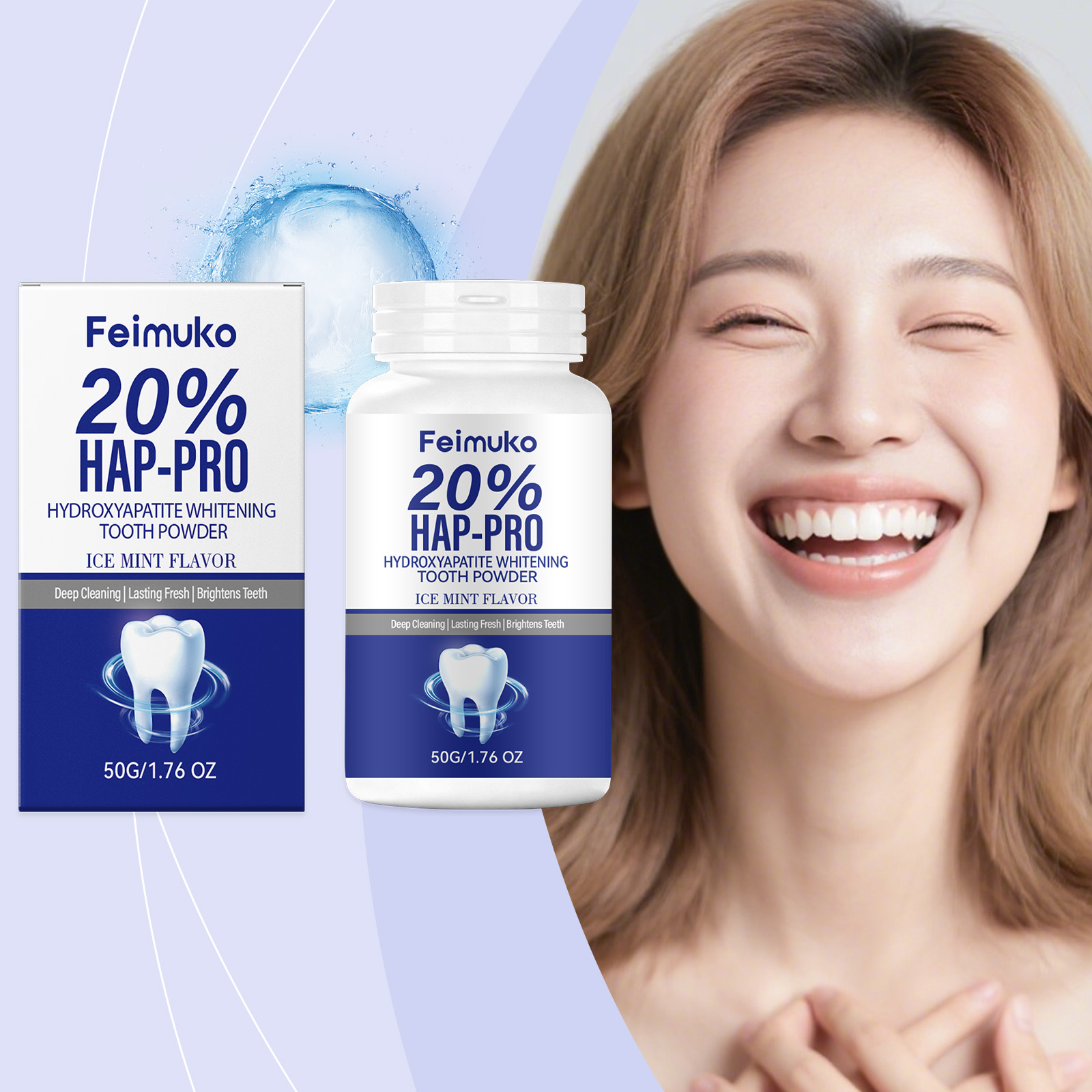 20% Hydroxyapatite Tooth Powde - Teeth Whitening Essence ulasan dan harga