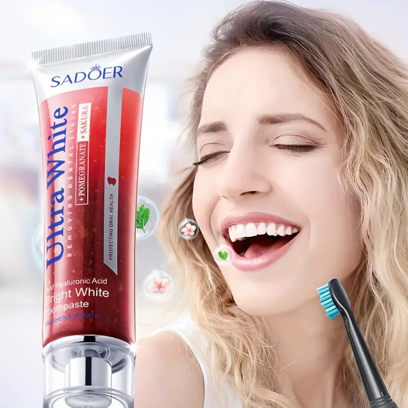 100g Sakura Red Pomegranate To - Teeth Whitening Foam Toothpaste ulasan dan harga