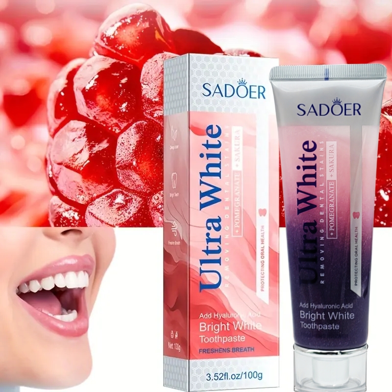 100g Sakura Red Pomegranate To - Teeth Whitening Foam Toothpaste ulasan dan harga