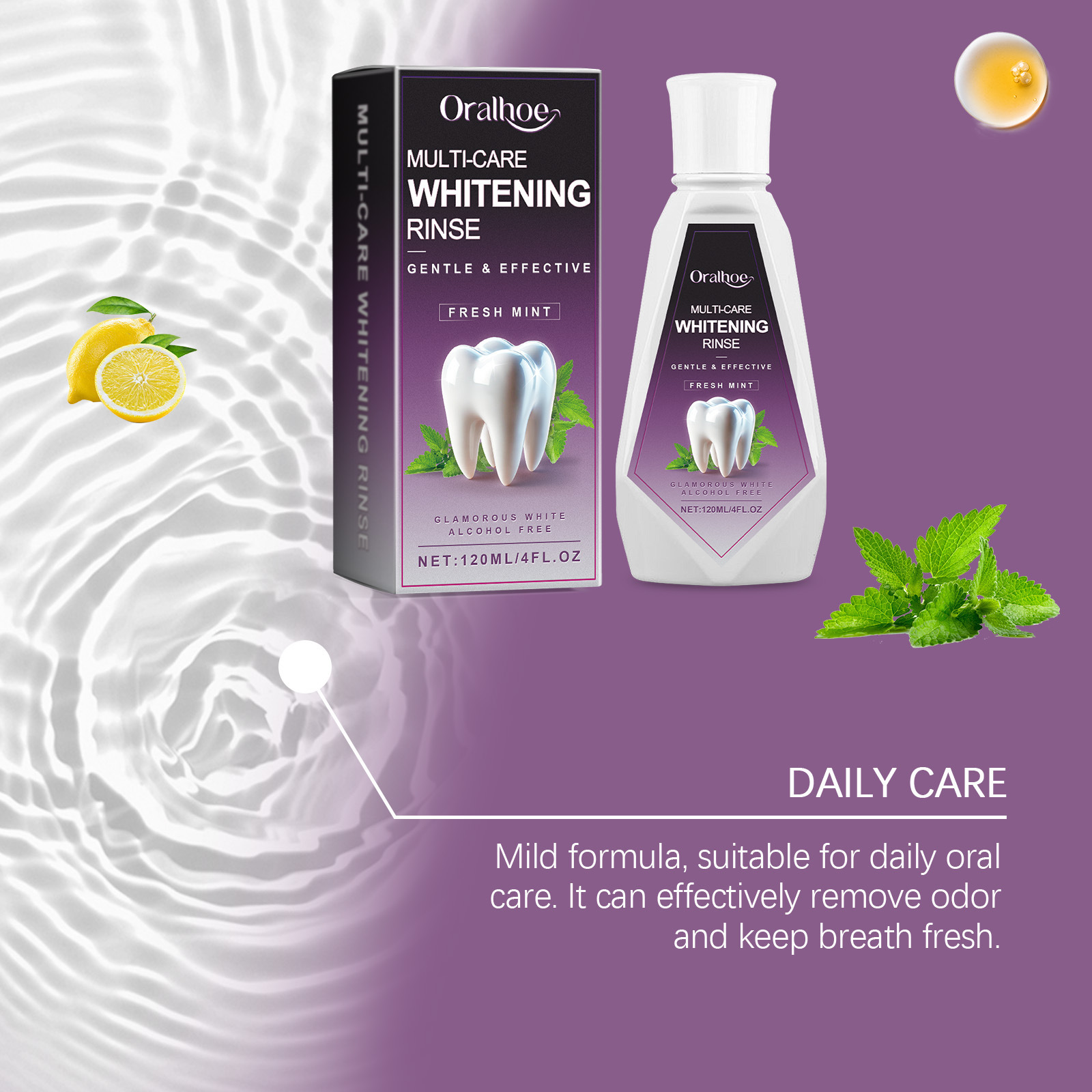 Oralhoe 120ml Fresh Mint Mouth - Teeth Whitening Gum ulasan dan harga