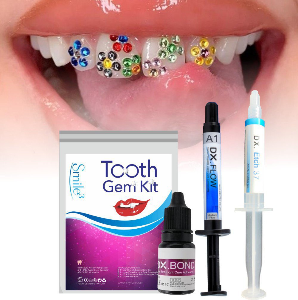 HOT Tooth Gem Kit Teeth Decora - Teeth Whitening Kit At Home ulasan dan harga