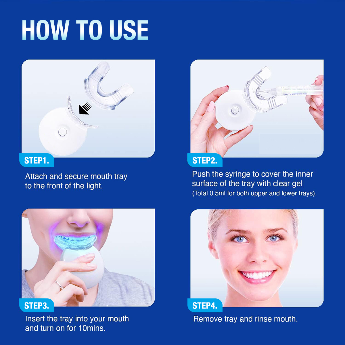 Teeth Whitening Kit - 5X LED L - Teeth Whitening Kit At Home ulasan dan harga