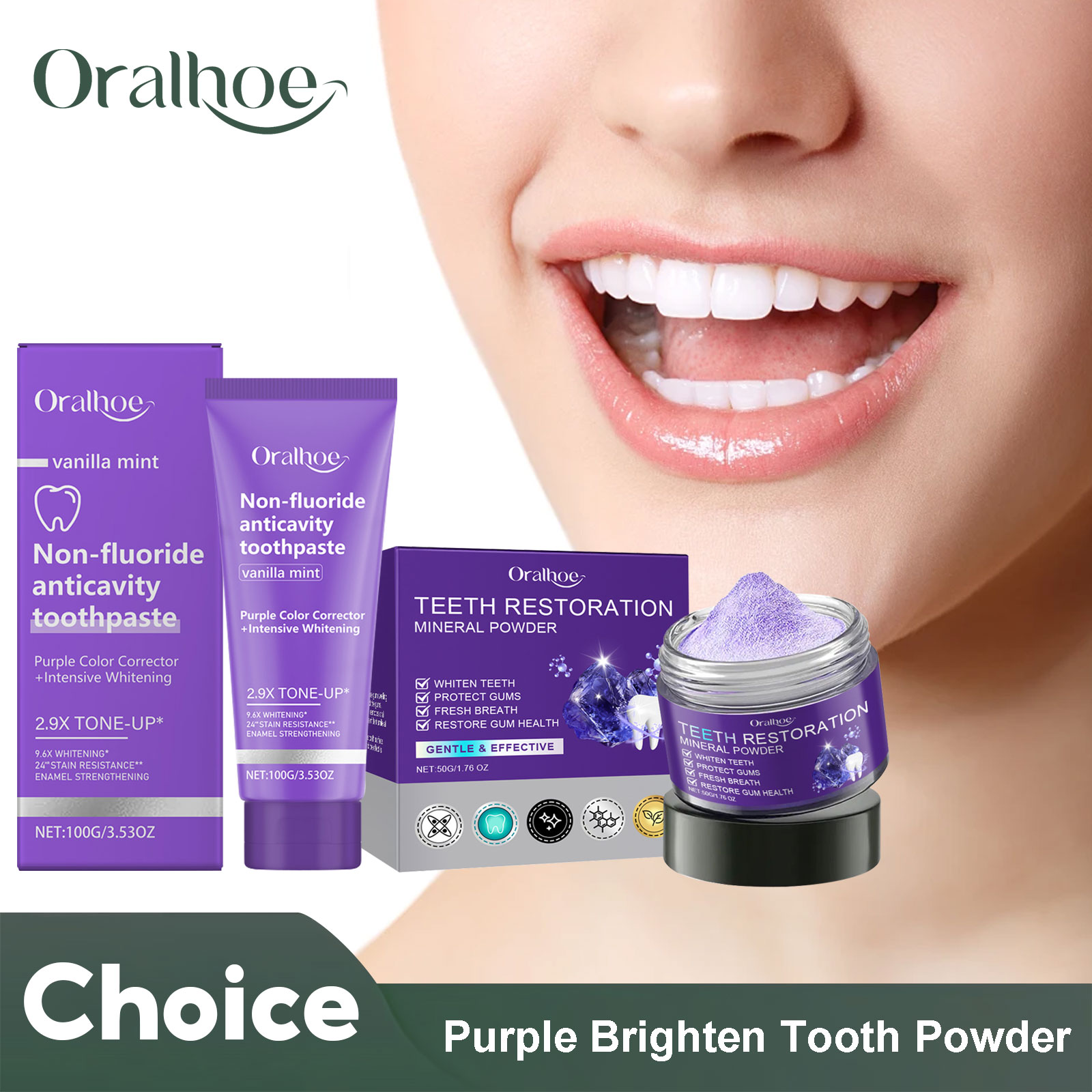 Teeth Restoration Mineral Powd - Teeth Whitening/Bleaching ulasan dan harga