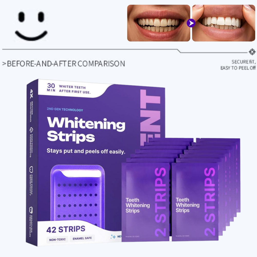 42 Strips Purple Teeth Whiteni - Teeth Whitening After Care ulasan dan harga