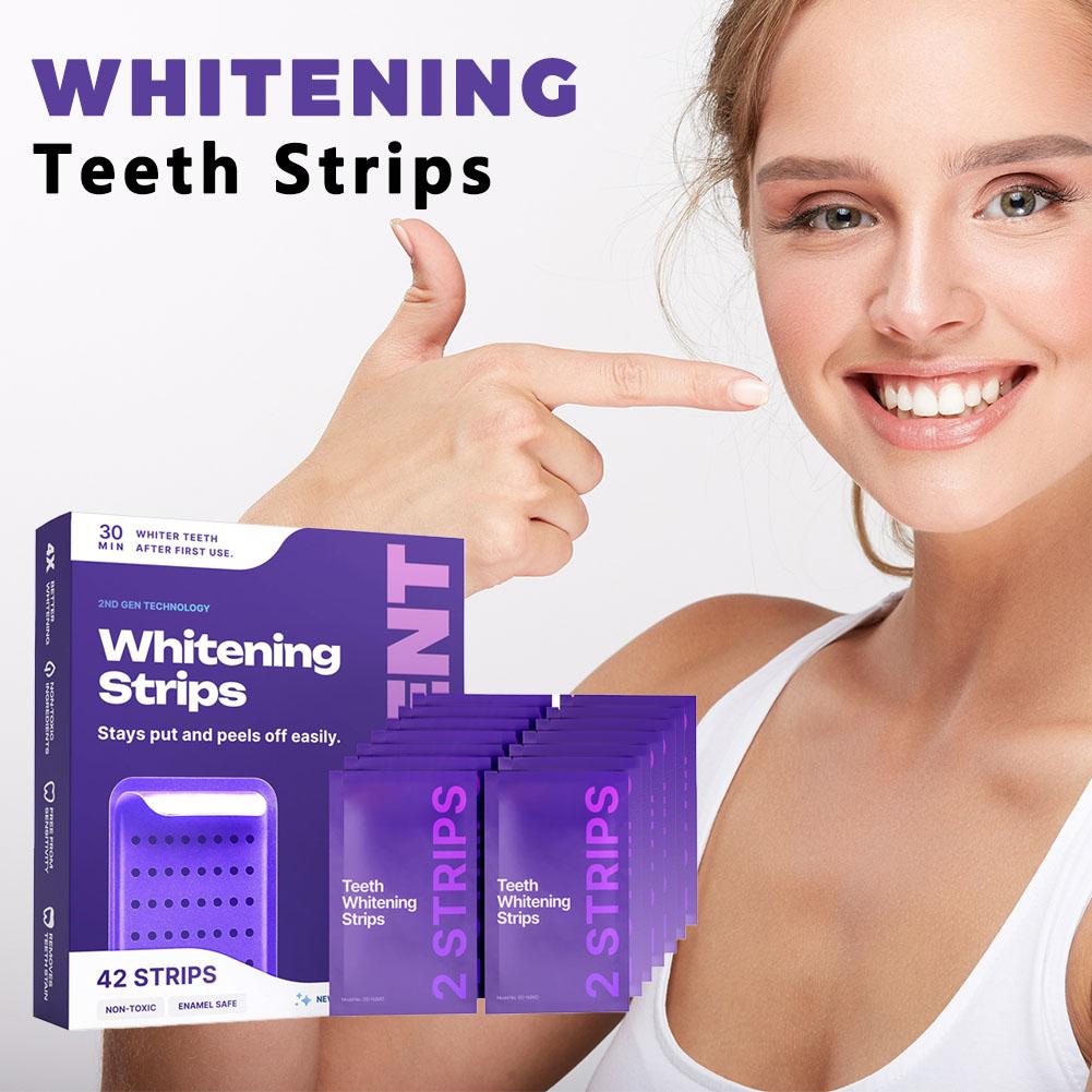 42 Strips Purple Teeth Whiteni - Teeth Whitening After Care ulasan dan harga