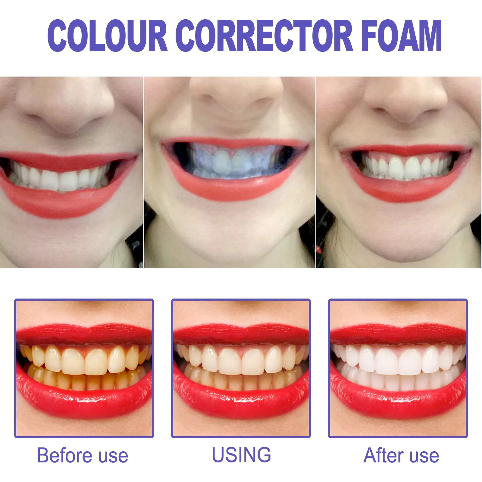 1/3/5pcs V34 Purple Foam White - Teeth Whitening Xylitol ulasan dan harga