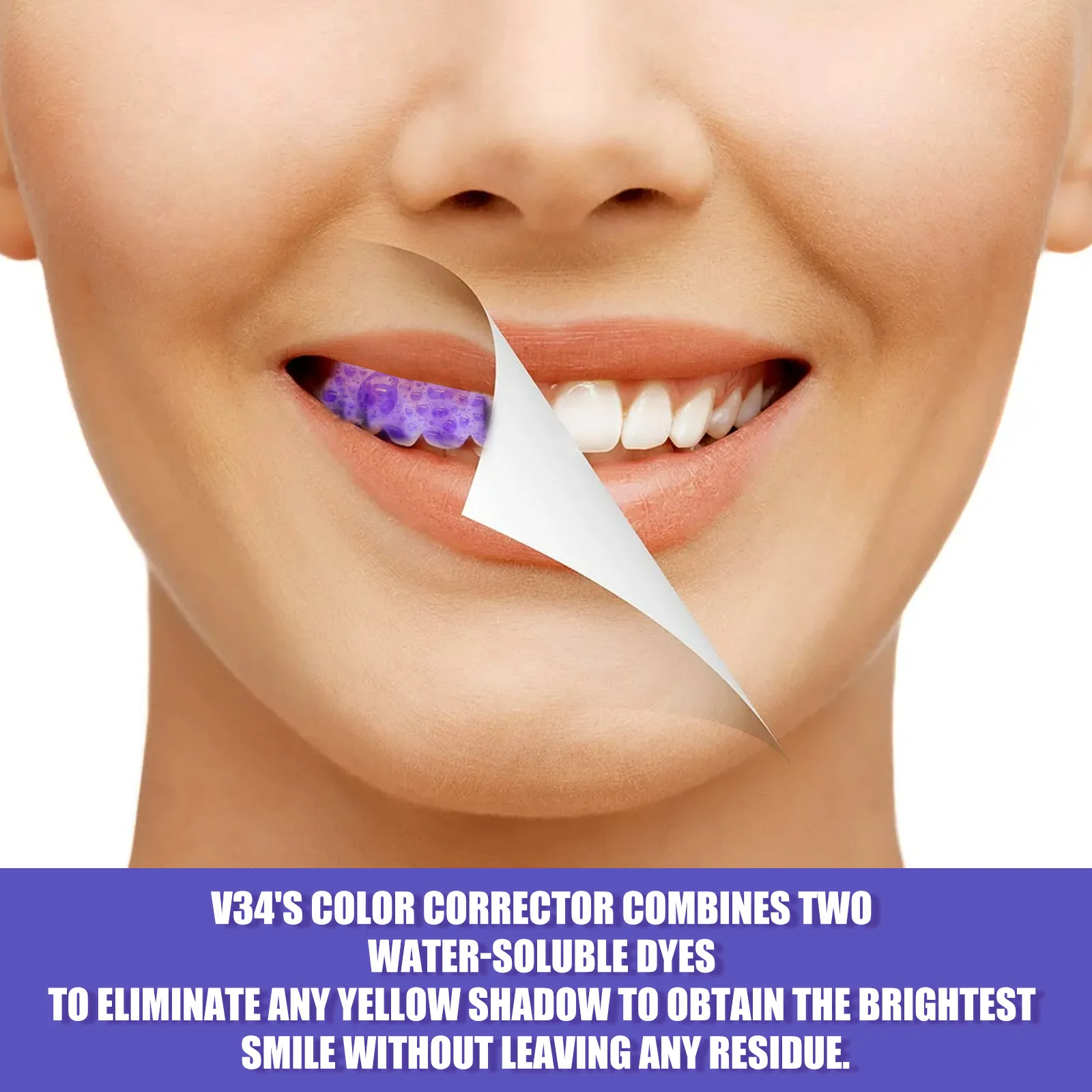 1/3/5pcs V34 Purple Foam White - Teeth Whitening Xylitol ulasan dan harga