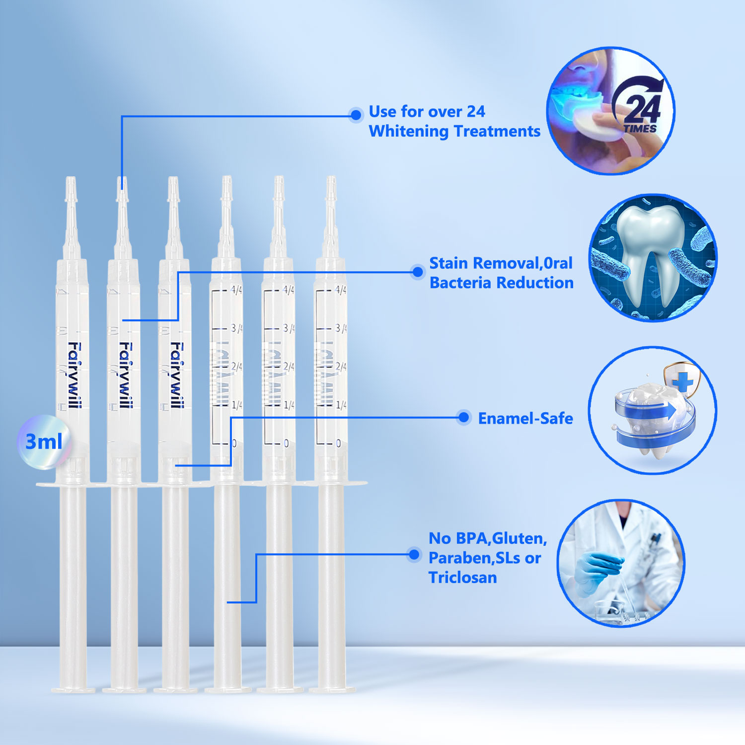 Fairywill Teeth Whitening Kit  - Teeth Whitening Kit At Home ulasan dan harga