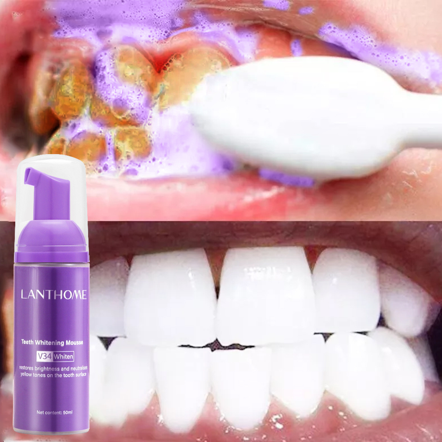 V34 Teeth Whitening Mousse Too - Teeth Whitening/Bleaching ulasan dan harga