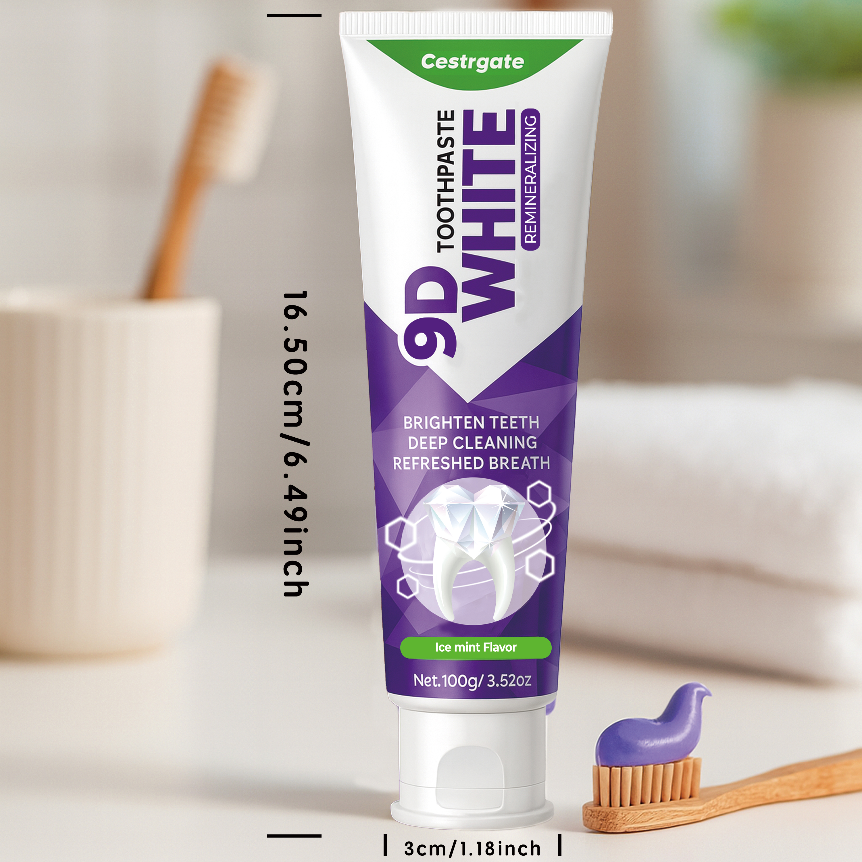 9D White 10% Hydroxyapatite To - Teeth Whitening Foam Toothpaste ulasan dan harga
