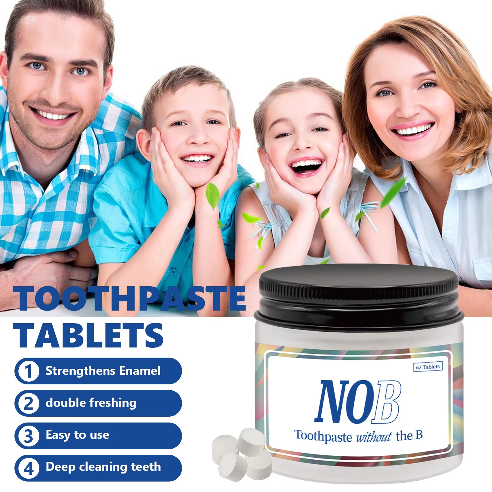 NOBS Toothpaste Tablets - Nano - Teeth Whitening Xylitol ulasan dan harga