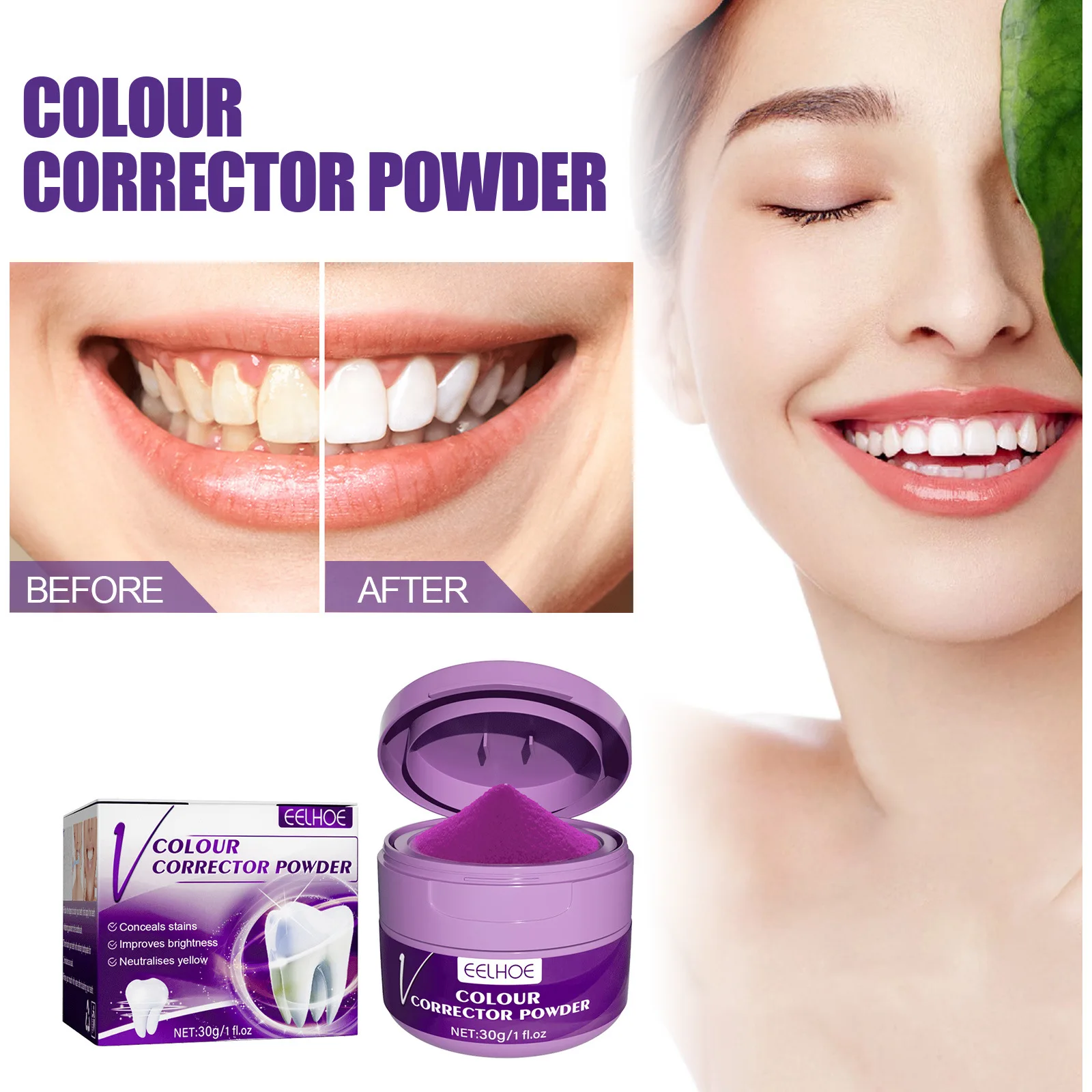 Tooth Whitening Powder Teeth C - Teeth Whitening Yellow Teeth ulasan dan harga