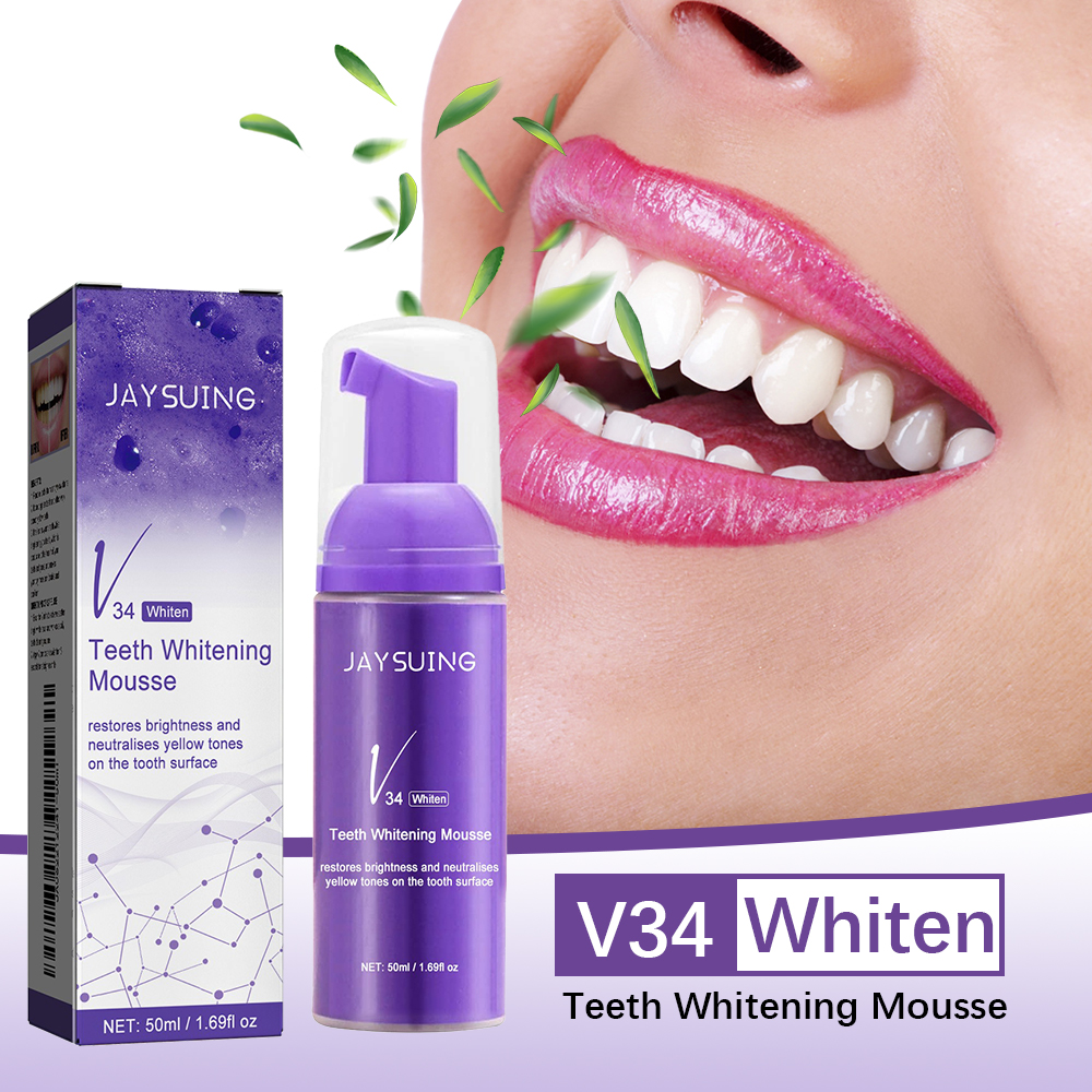 V34 Mousse Teeth Cleaning Toot - Teeth Whitening Yellow Teeth ulasan dan harga