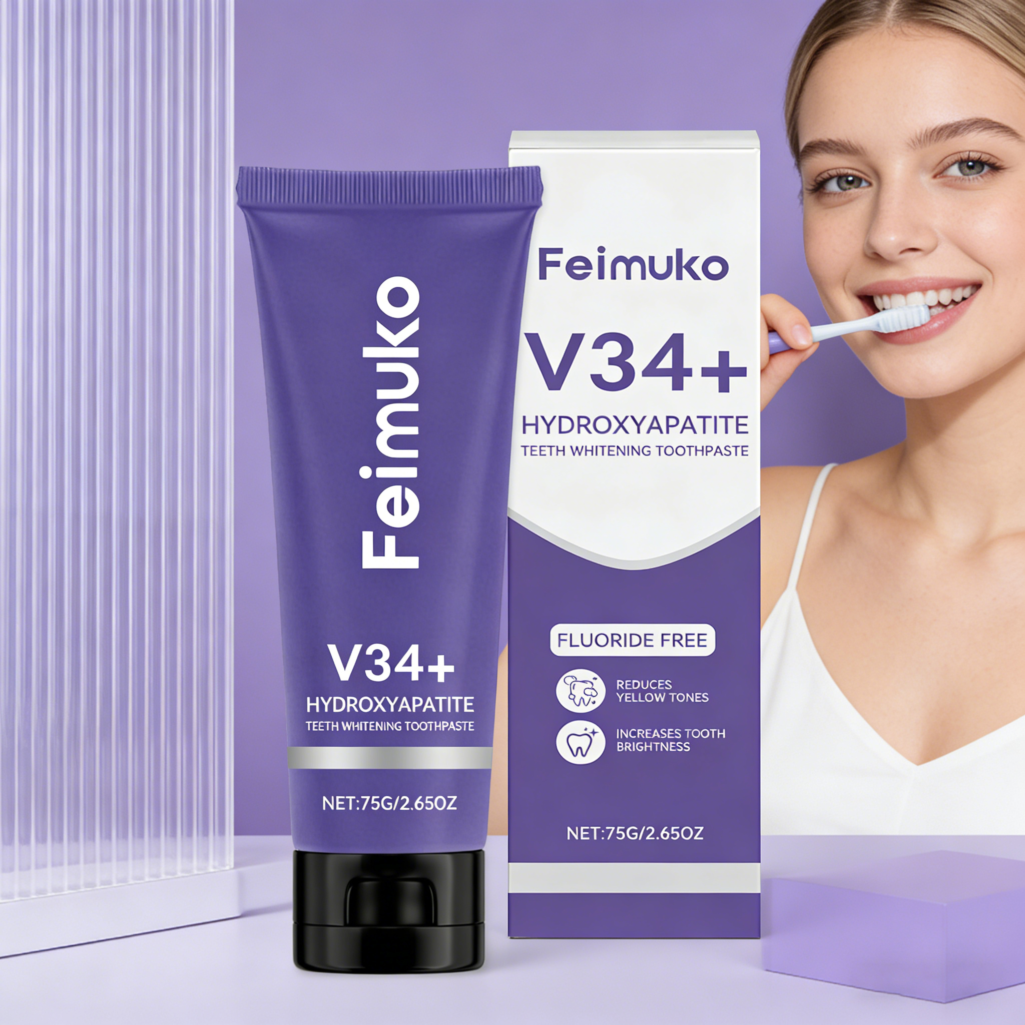 Feimuko Teeth Whitening Toothp - Teeth Whitening Foam Toothpaste ulasan dan harga