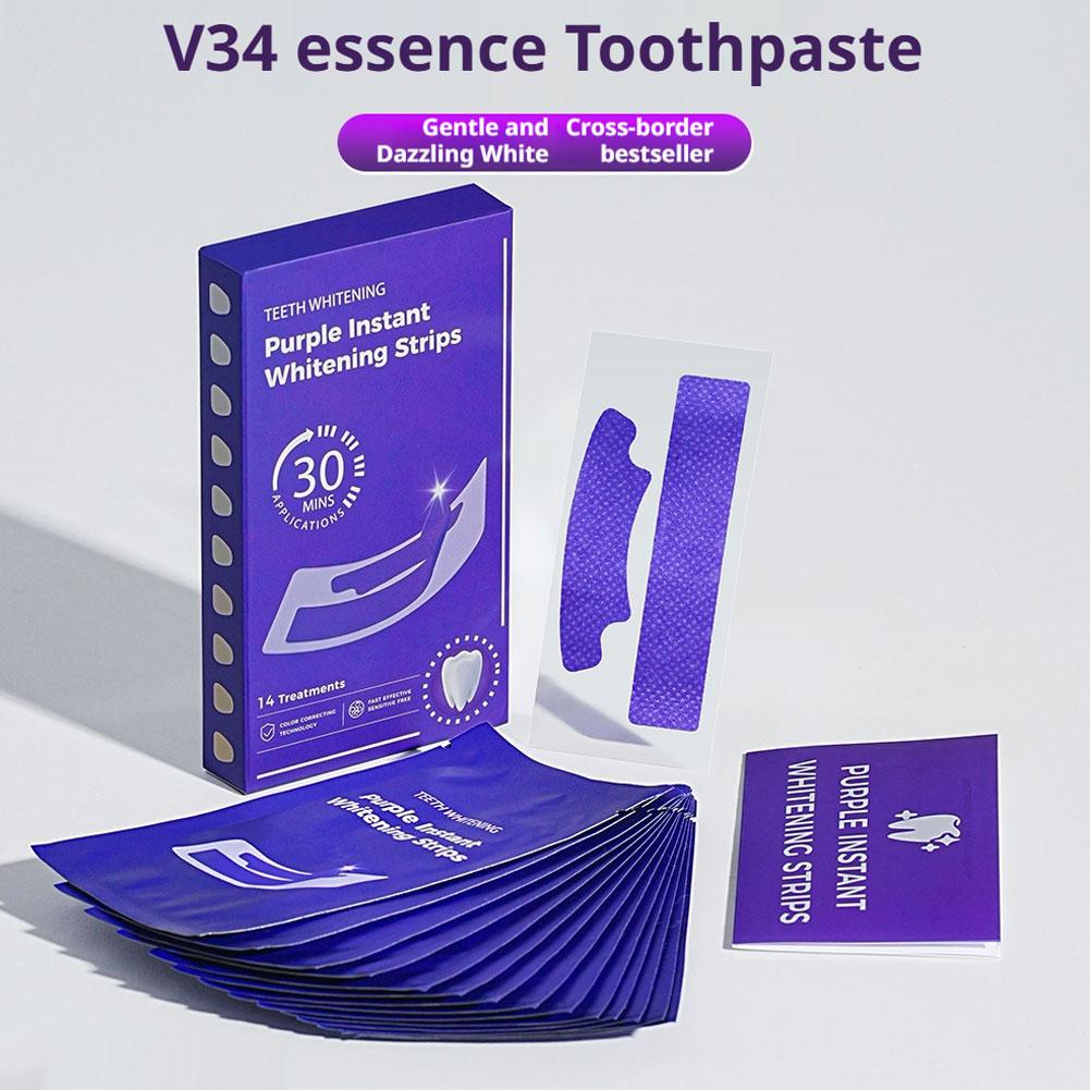 14/28/42PCS V34 Purple Teeth W - Teeth Whitening Kit At Home ulasan dan harga
