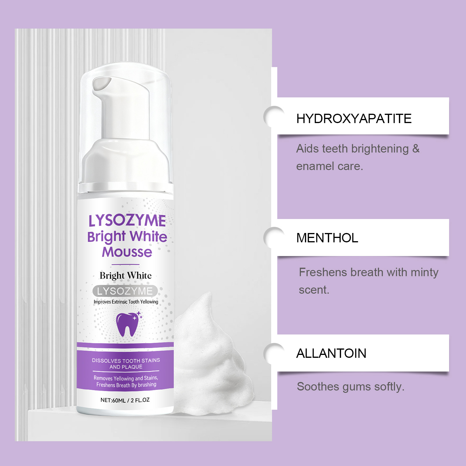 Hydroxyapatite White Teeth Mou - Teeth Whitening Yellow Teeth ulasan dan harga