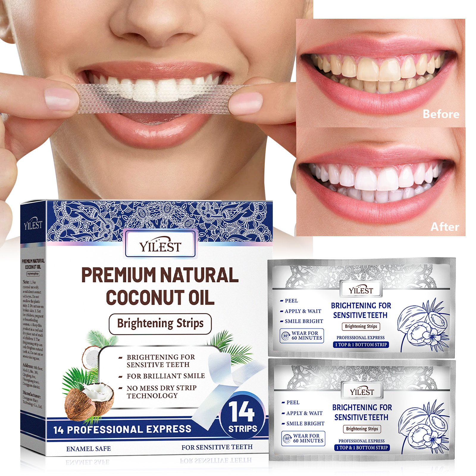 Teeth Whitening Strips 14pcs C - Teeth Whitening/Bleaching ulasan dan harga